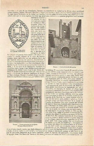 LAMINA ESPASA 848: Iglesias de Trento Italia