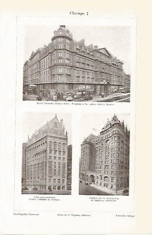 LAMINA ESPASA 1940: Edificios de Chicago