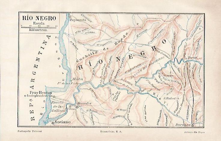 LAMINA ESPASA 6592: Mapa de Rio Negro Argentina