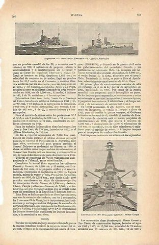 LAMINA ESPASA 7807: Acorazado Rivadavia de Argentina