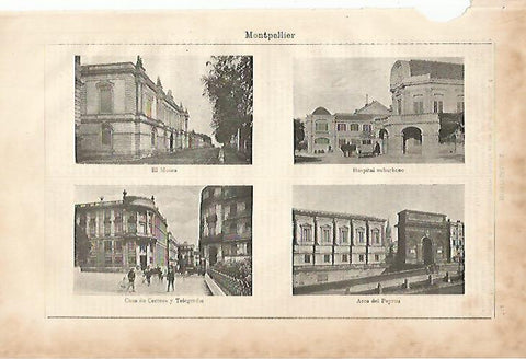 LAMINA ESPASA 8689: Panoramicas de Montpellier Francia