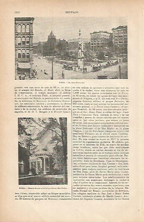 LAMINA ESPASA 11877: Plaza Lafayette de Buffalo Estados Unidos