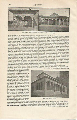 LAMINA ESPASA 12973: Atrio de Santa Maria de las Gracias en Arezzo Italia