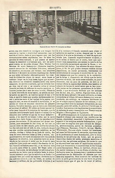 LAMINA ESPASA 16593: Talleres de una fabrica de escopetas en Eibar