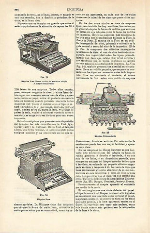 LAMINA ESPASA 16618: Maquina de escribir Yost