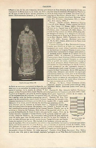 LAMINA ESPASA 14731: Casulla del papa Calixto III