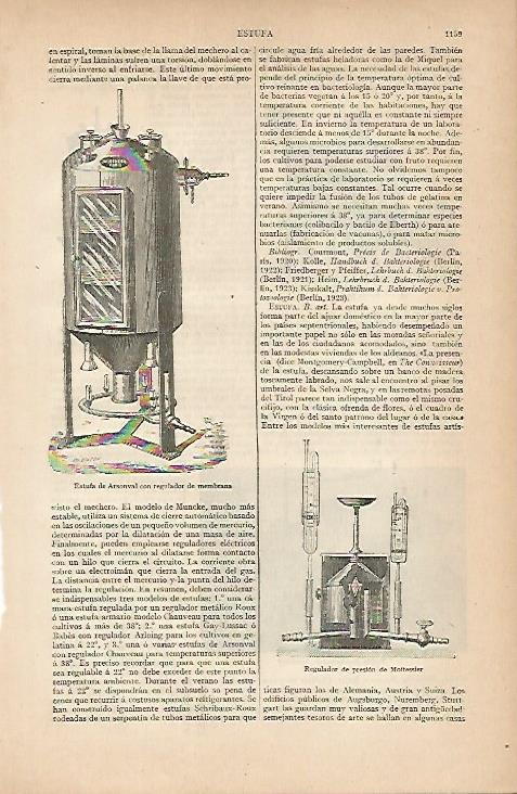 LAMINA ESPASA 7942: Estufa de Arsonval