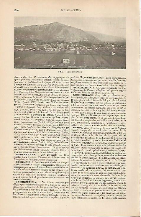 LAMINA ESPASA 19617: Vista de Schio Italia