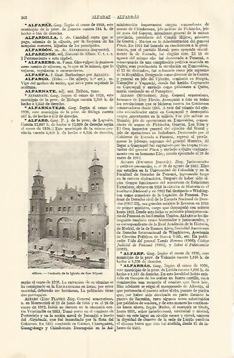 LAMINA ESPASA 10839: Iglesia de San Miguel en Alfaro Logroño