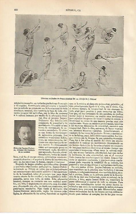 LAMINA ESPASA 6687: Dibujo de J. Simont de danza ritmica