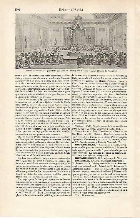 LAMINA ESPASA 20275: Asamblea de notables presidida por Luis XVI