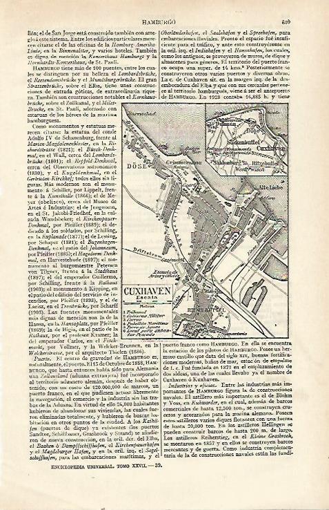 LAMINA ESPASA 21559: Plano de Cuxhaven