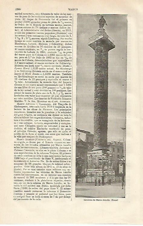 LAMINA ESPASA 18739: Columna de Marco Aurelio en Roma