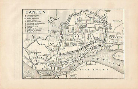 LAMINA ESPASA 4233: Plano de Canton China