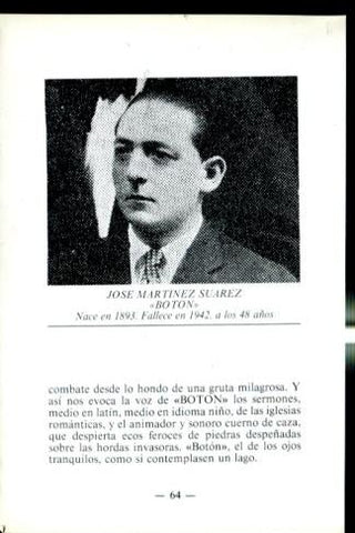 Artistas de la cancion asturiana: lamina 07: Jose Martinez Suarez (Boton)