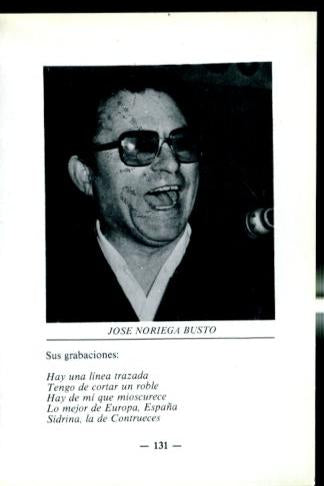 Artistas de la cancion asturiana: lamina 25: Jose Noriega Busto