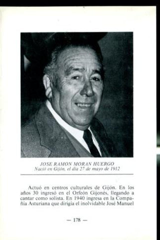 Artistas de la cancion asturiana: lamina 42: Jose Ramon Moran Huergo