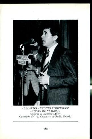 Artistas de la cancion asturiana: lamina 46: Abelardo Antonio Roriguez (Tonin de Nembra)