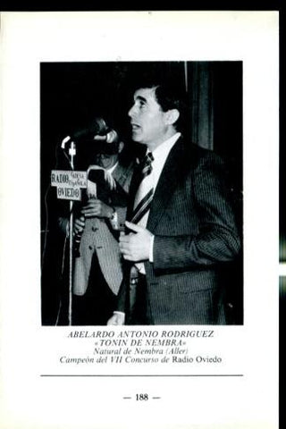 Artistas de la cancion asturiana: lamina 46: Abelardo Antonio Roriguez (Tonin de Nembra)