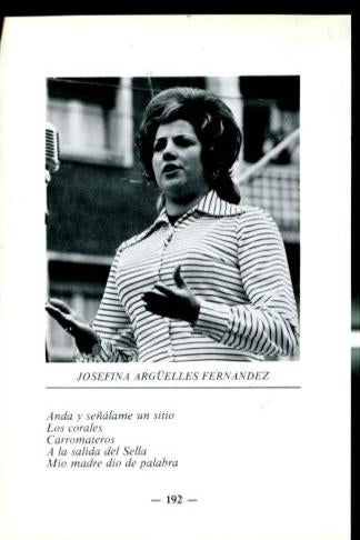 Artistas de la cancion asturiana: lamina 48: Josefina Arguelles Fernandez