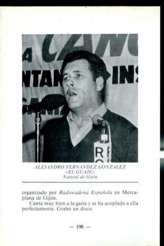 Artistas de la cancion asturiana: lamina 50: Alejandro Fernandez Gonzalez (El guaje)