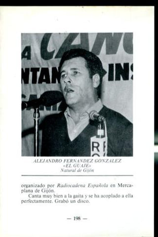 Artistas de la cancion asturiana: lamina 50: Alejandro Fernandez Gonzalez (El guaje)