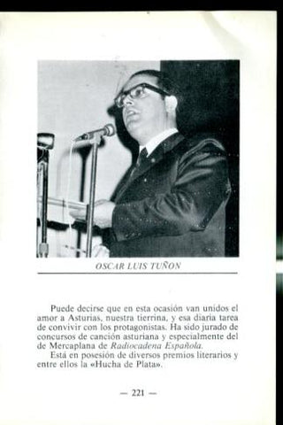 Artistas de la cancion asturiana: lamina 59: Oscar Luis Tuñon