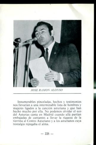 Artistas de la cancion asturiana: lamina 60: Jose Ramon Alonso