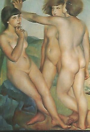POSTAL A0022: Pintura: las tres bellezas ?
