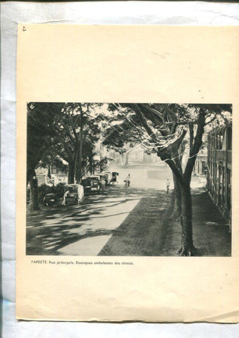 Tahiti: lamina 02: papeete y Rue principale, Boutiques ambulantes des chinois en Papeete
