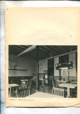 Tahiti: lamina 03: Papeete un cafe y interieur dun bar du port de Papeete