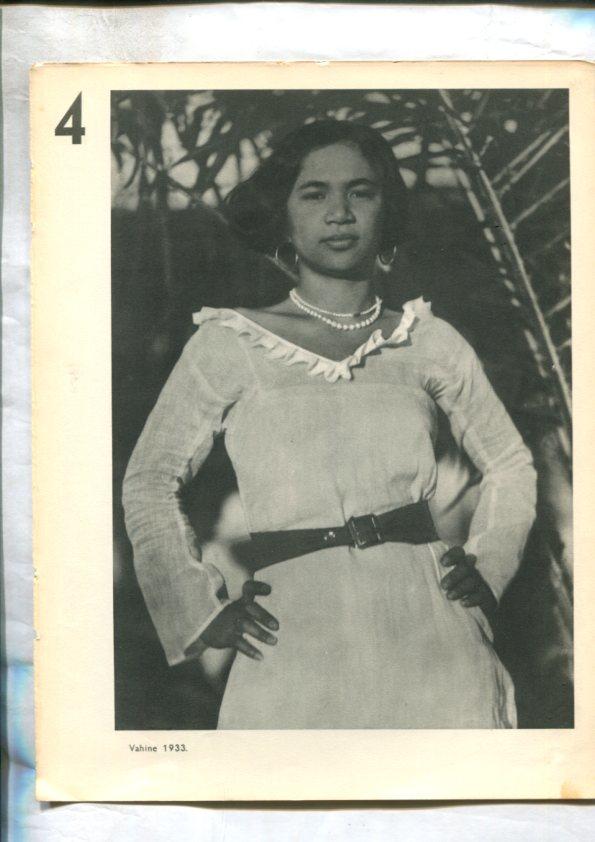 Tahiti: lamina 16: Vahine 1933 y Dimanche a Moorea