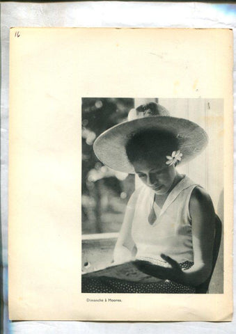 Tahiti: lamina 16: Vahine 1933 y Dimanche a Moorea