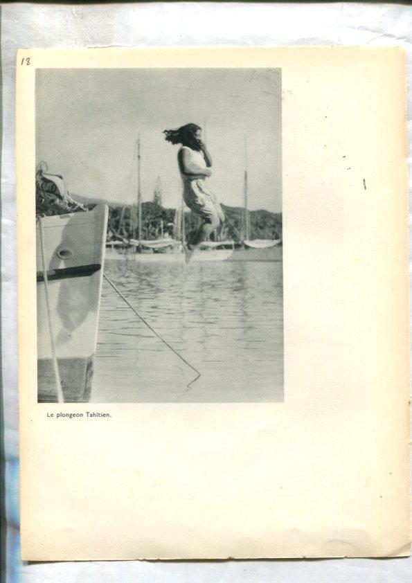 Tahiti: lamina 18: Baigneuses a Papeete y Le plongeon Tahitien