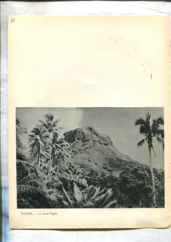 Tahiti: lamina 30: Pluies en Moorea y Le mont Tapioi en Rajatea