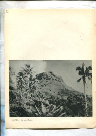 Tahiti: lamina 30: Pluies en Moorea y Le mont Tapioi en Rajatea