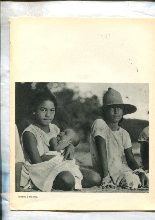 Tahiti: lamina 35: Enfants a Moorea y fillete et son frere
