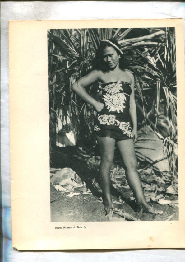 Tahiti: lamina 41: Jeune femme de Rajatea y Noix de coco