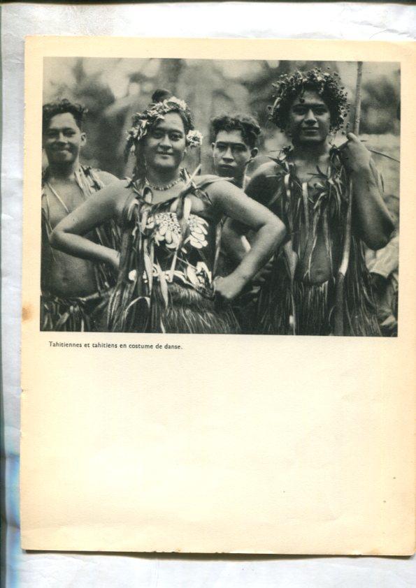 Tahiti: lamina 50: en costume de danse y danse tahitienne
