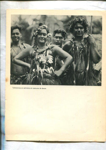 Tahiti: lamina 50: en costume de danse y danse tahitienne