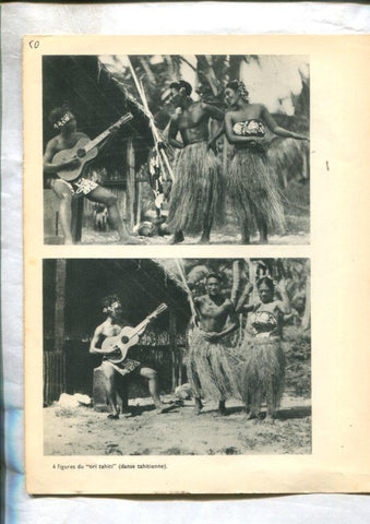 Tahiti: lamina 50: en costume de danse y danse tahitienne