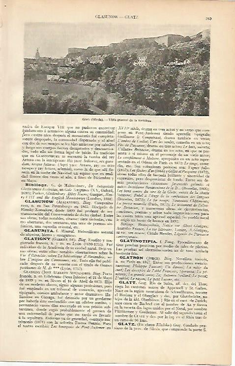 LAMINA ESPASA 2117: Vista general de Glatz Checoslovaquia