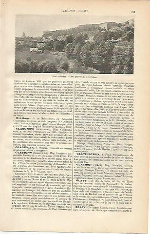 LAMINA ESPASA 2117: Vista general de Glatz Checoslovaquia