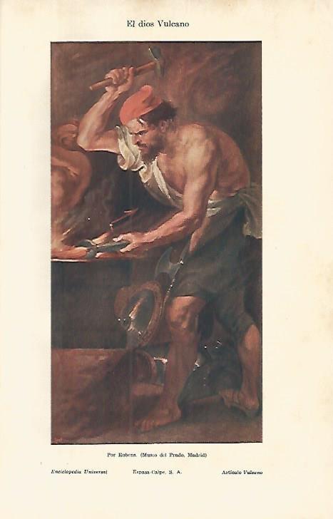 LAMINA ESPASA 4178: El dios Vulcano por Rubens