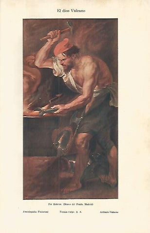 LAMINA ESPASA 4178: El dios Vulcano por Rubens