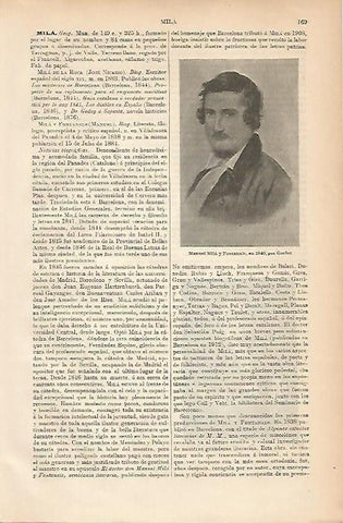 LAMINA ESPASA 5148: Retrato de Manuel Mila i Fontanals por Goriot