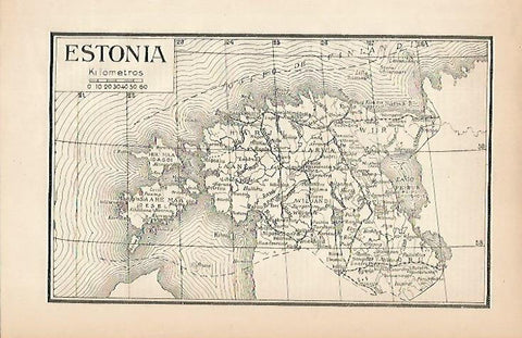 LAMINA ESPASA 7886: Mapa de Estonia
