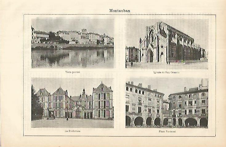 LAMINA ESPASA 8600: Vistas de Montauban Francia