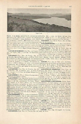 LAMINA ESPASA 8894: Lago Lacar en los Andes