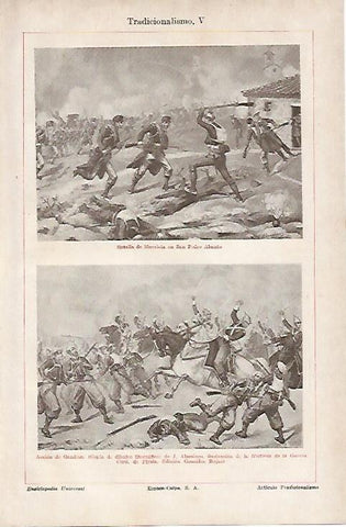 LAMINA ESPASA 11030: Batalla de Murrieta y Accion de Gandesa
